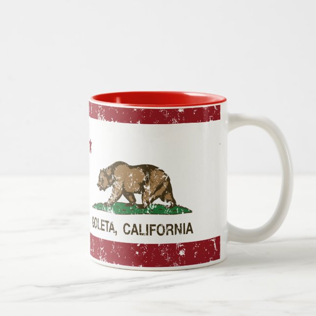 California State Flag Goleta Two-Tone Coffee Mug (Right)