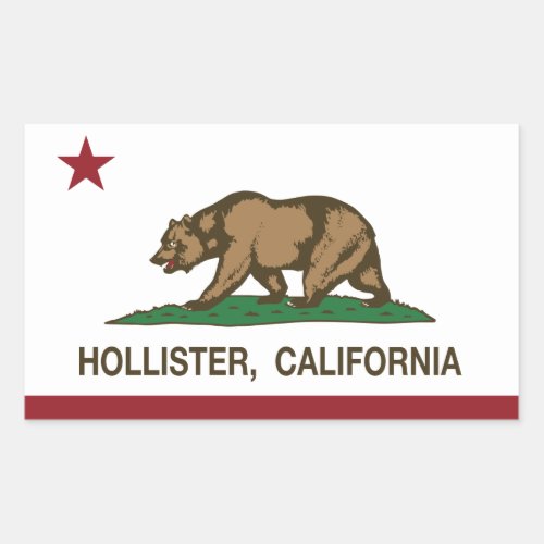 California State Flag Hollister Rectangular Sticker