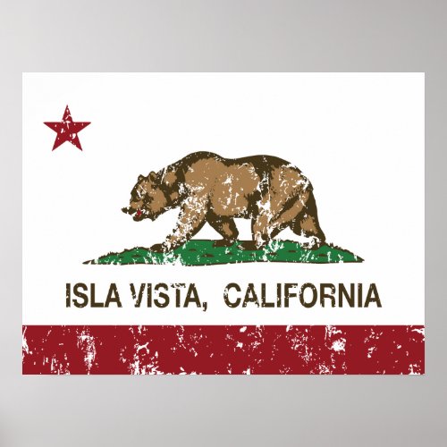 California State Flag Isla Vista Poster
