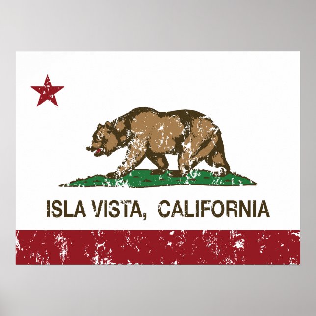 California State Flag Isla Vista Poster (Front)