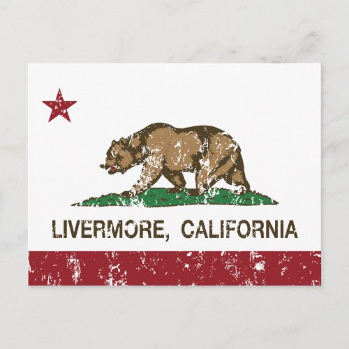 California State Flag Livermore Postcard