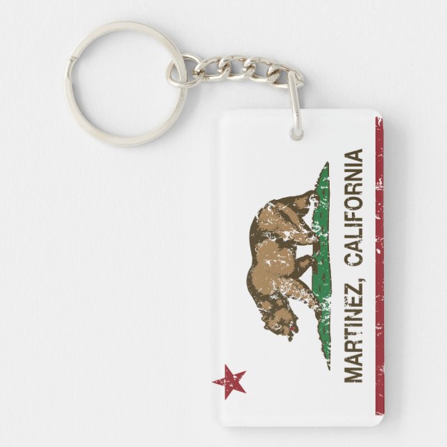 California State Flag Martinez Keychain (Front)