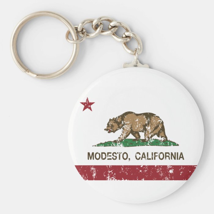 California State Flag Modesto Key Chains