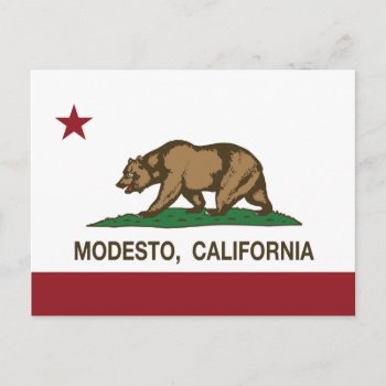 California State Flag Modesto Postcard by LgTshirts at Zazzle