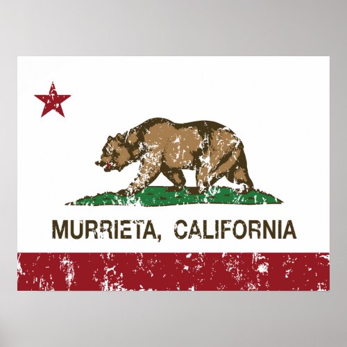 California State Flag Murrieta Poster