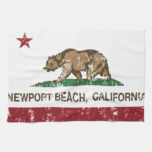 California State Flag Newport Beach Towel