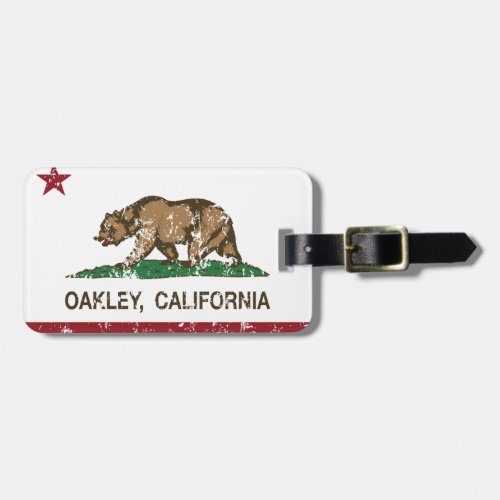 California State Flag Oakley Luggage Tag