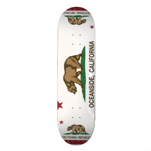 California State Flag Oceanside Skateboard
