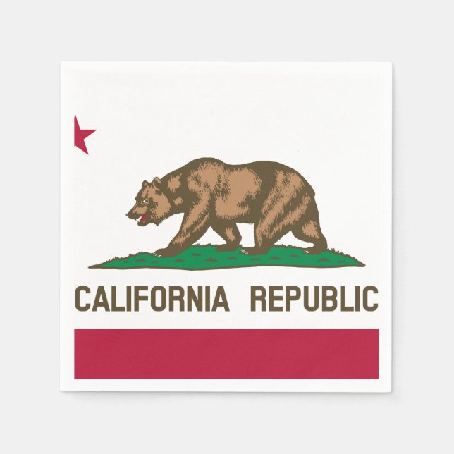 California State Flag Paper Napkins (Front)