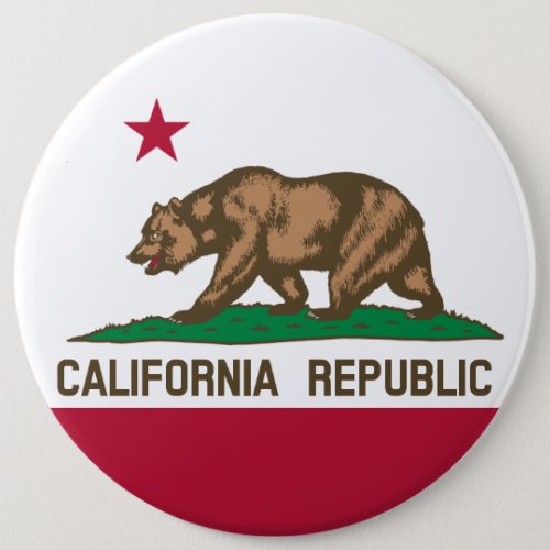 California State Flag Pinback Button