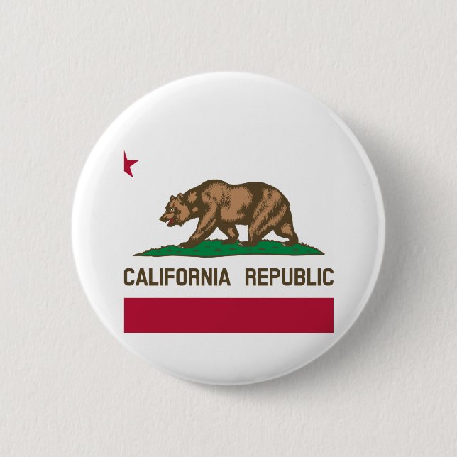 California State Flag Pinback Button (Front)
