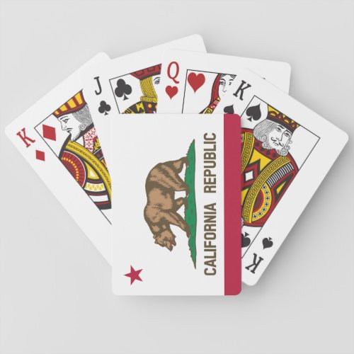 California State Flag Poker Cards
