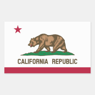 California State Flag Rectangular Sticker