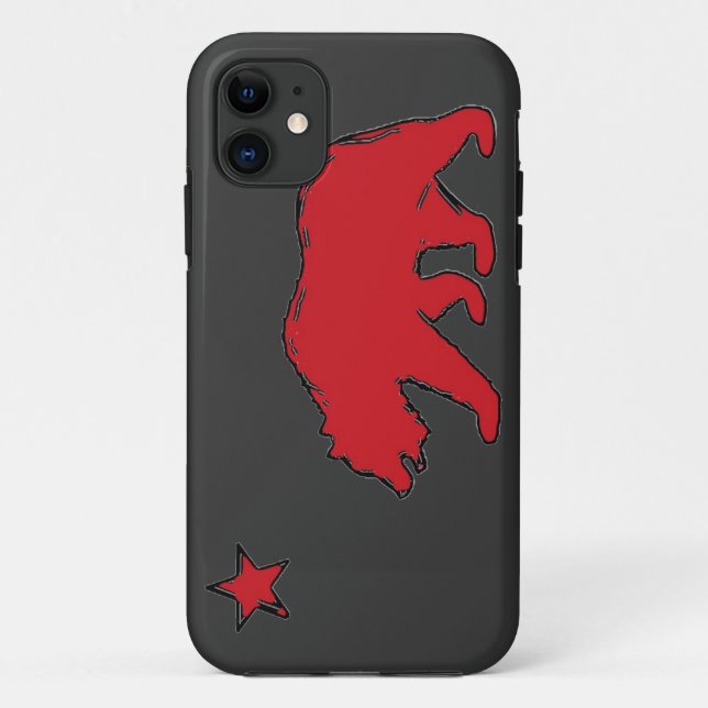 California state flag red gray bear iphone 5 case (Back)