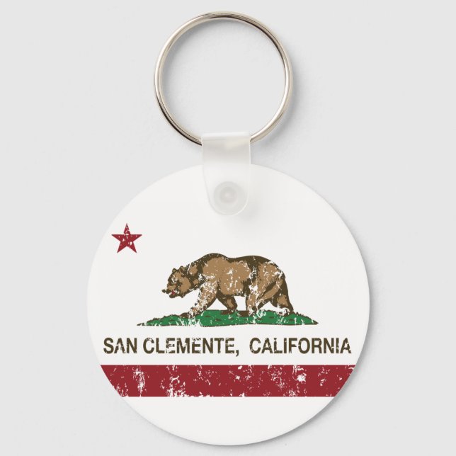 California State Flag San Clemente Keychain (Front)