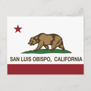 California State Flag San Luis Obispo Postcard