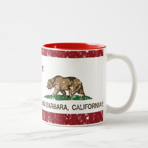 California State Flag Santa Barbara Two_Tone Coffee Mug