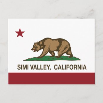 California State Flag Simi Valley Postcard by LgTshirts at Zazzle
