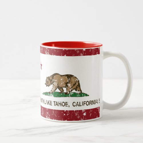 California State Flag South Lake Tahoe Two_Tone Coffee Mug
