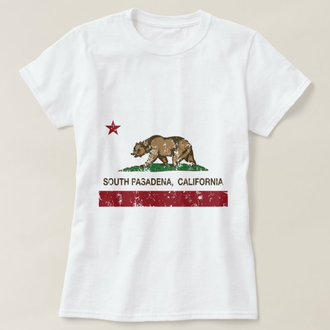 California State flag South Pasadena T-Shirt (Design Front)