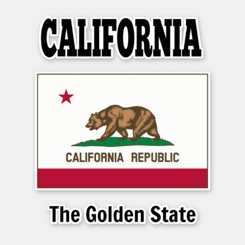 California state flag sticker