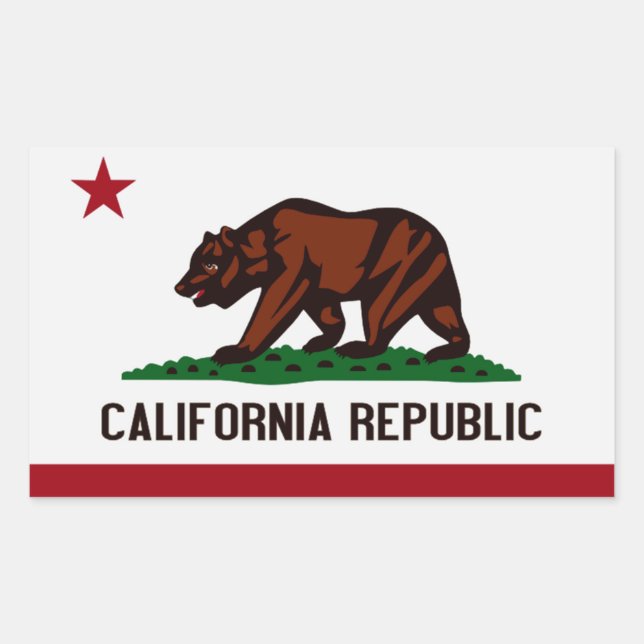 California State Flag Sticker (Front)