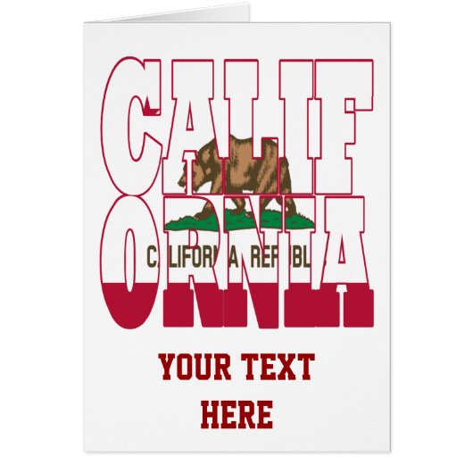 California state flag text cards (Front)