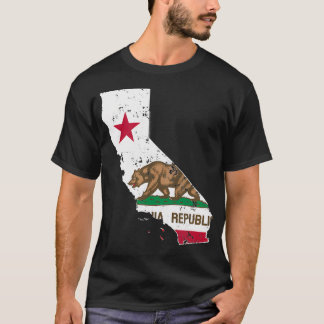 California State Flag Tshirt Vintage Distressed Ca