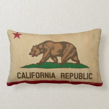 California State Flag Vintage Lumbar Pillow by USA_Swagg at Zazzle