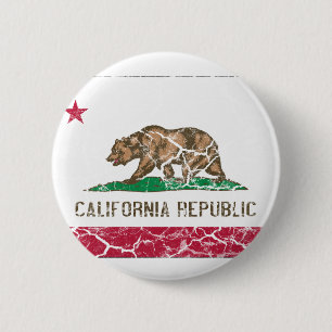 California State Flag Vintage Pinback Button