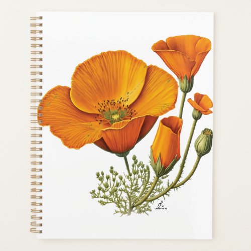 California State Flower Orange Poppy Day Planner