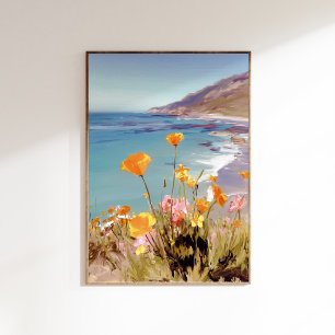 California State Flower  Poppies Art print