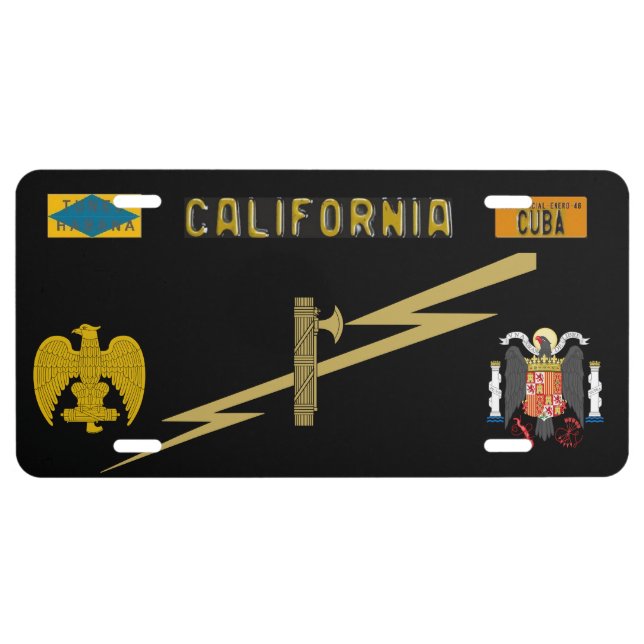 California state license lightning plate (Front)