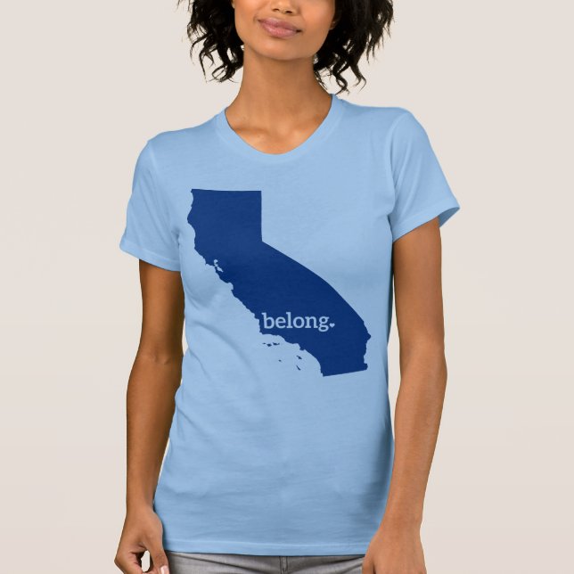 California State Map Belong T-Shirt (Front)