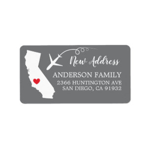 California State   New Home Return Address Label