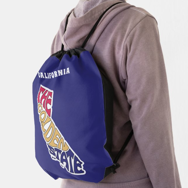 California State Nickname Word Art Drawstring Bag (Insitu)