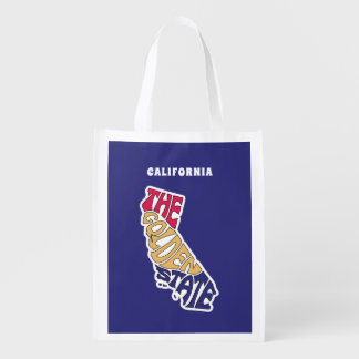 California State Nickname Word Art Grocery Bag