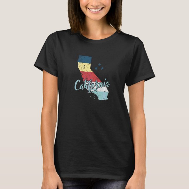 California State Outline Map Usa T-Shirt (Front)