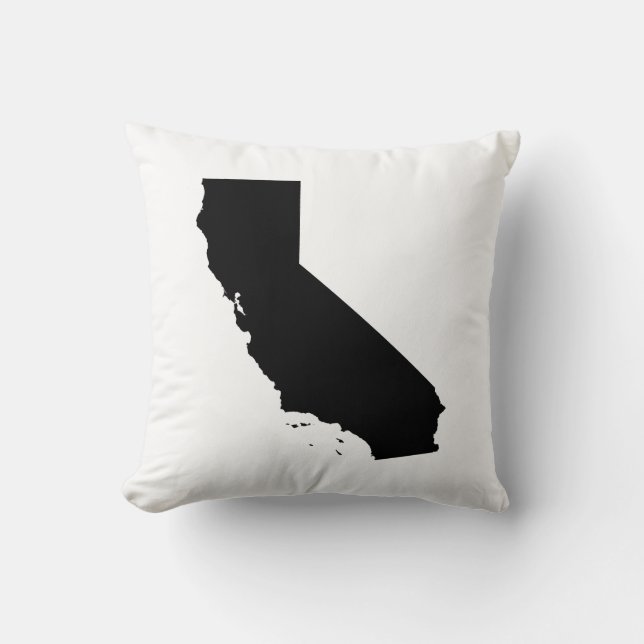 California State outline Throw Pillow (Front)
