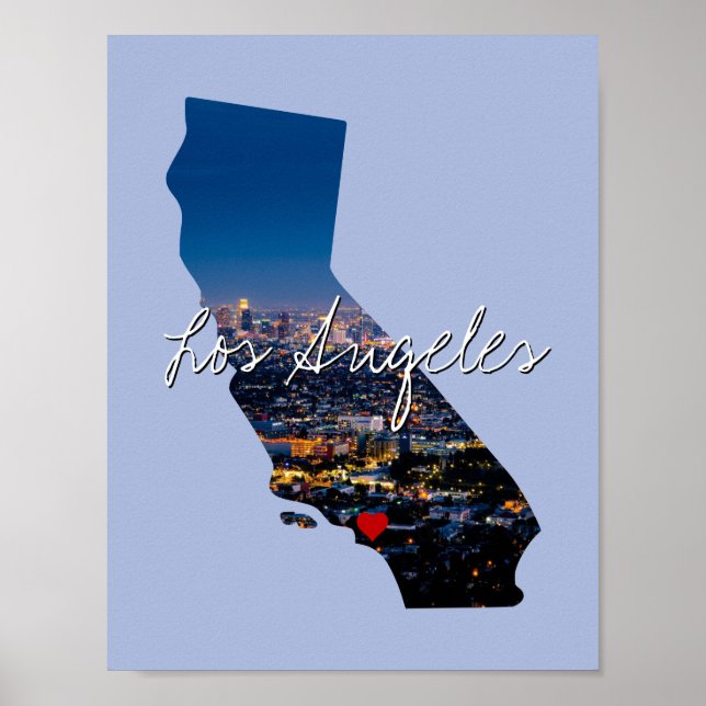 California State Photo insert and town name Poster (Front)