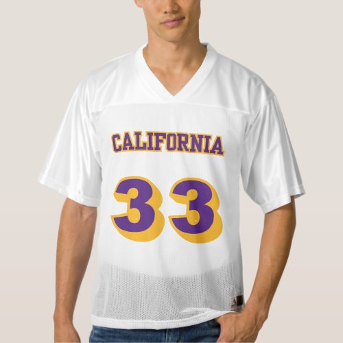 California State Pride 33 Custom Football Jersey