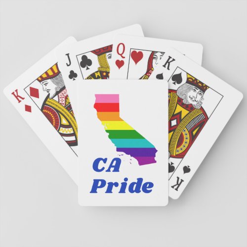 California State Pride Gay Pride Flag Stripe Poker Cards