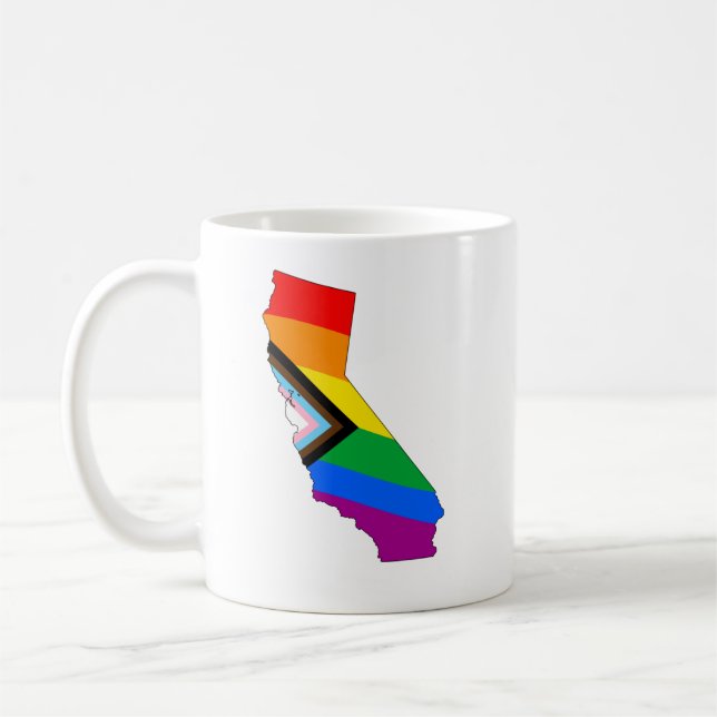 California State Pride LGBTQ Progress Pride Coffee Mug (Left)