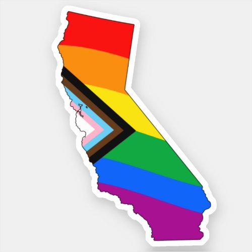 California State Pride LGBTQ Progress Pride Sticker