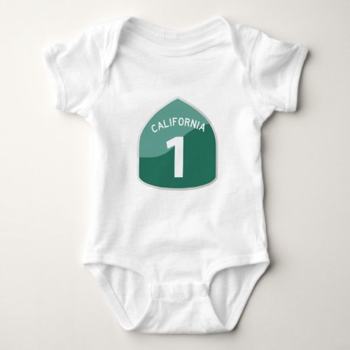 California State Route 1 Pacific Coast Highway Baby Bodysuit