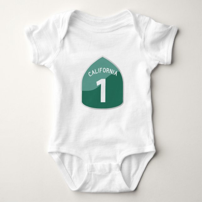 California State Route 1 Pacific Coast Highway Baby Bodysuit (Front)