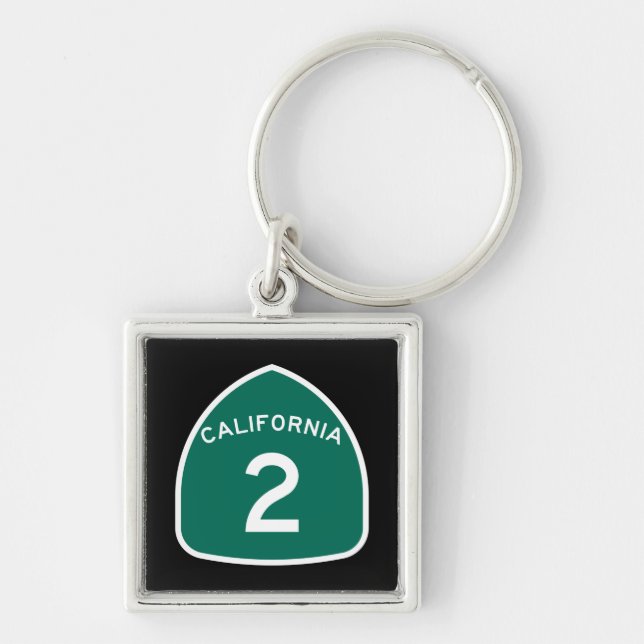 California State Route 2 Keychain (Front)