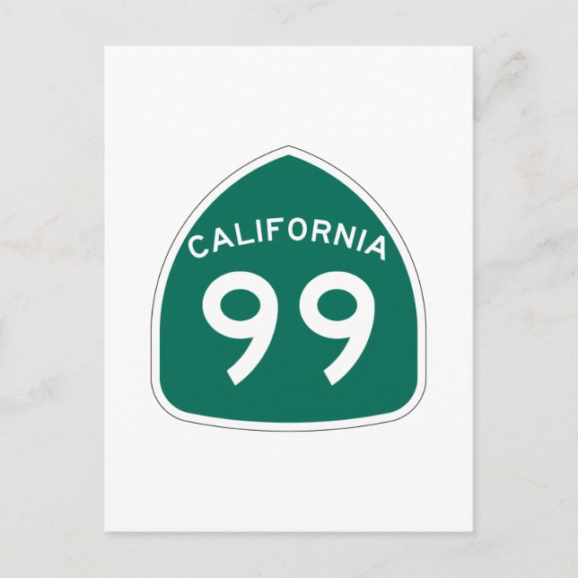 California State Route 99 Postcard (Front)