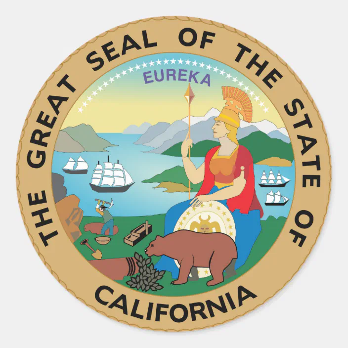 4x4 inch Victorville California City Seal Sticker Logo ca cali SoCal 