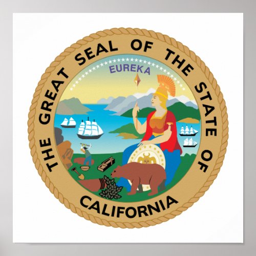 California State Seal Poster